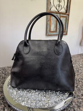 Isaac Mizrahi Black Dome Satchel Handbag